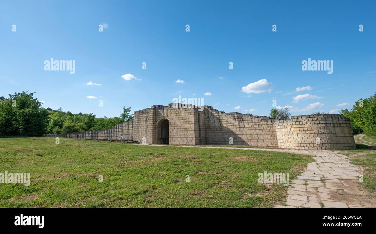 Grand Preslav (Veliki Preslav), Shumen, Bulgarie. Ruines de la capitale du premier bastion médiéval de l'Empire bulgare Banque D'Images