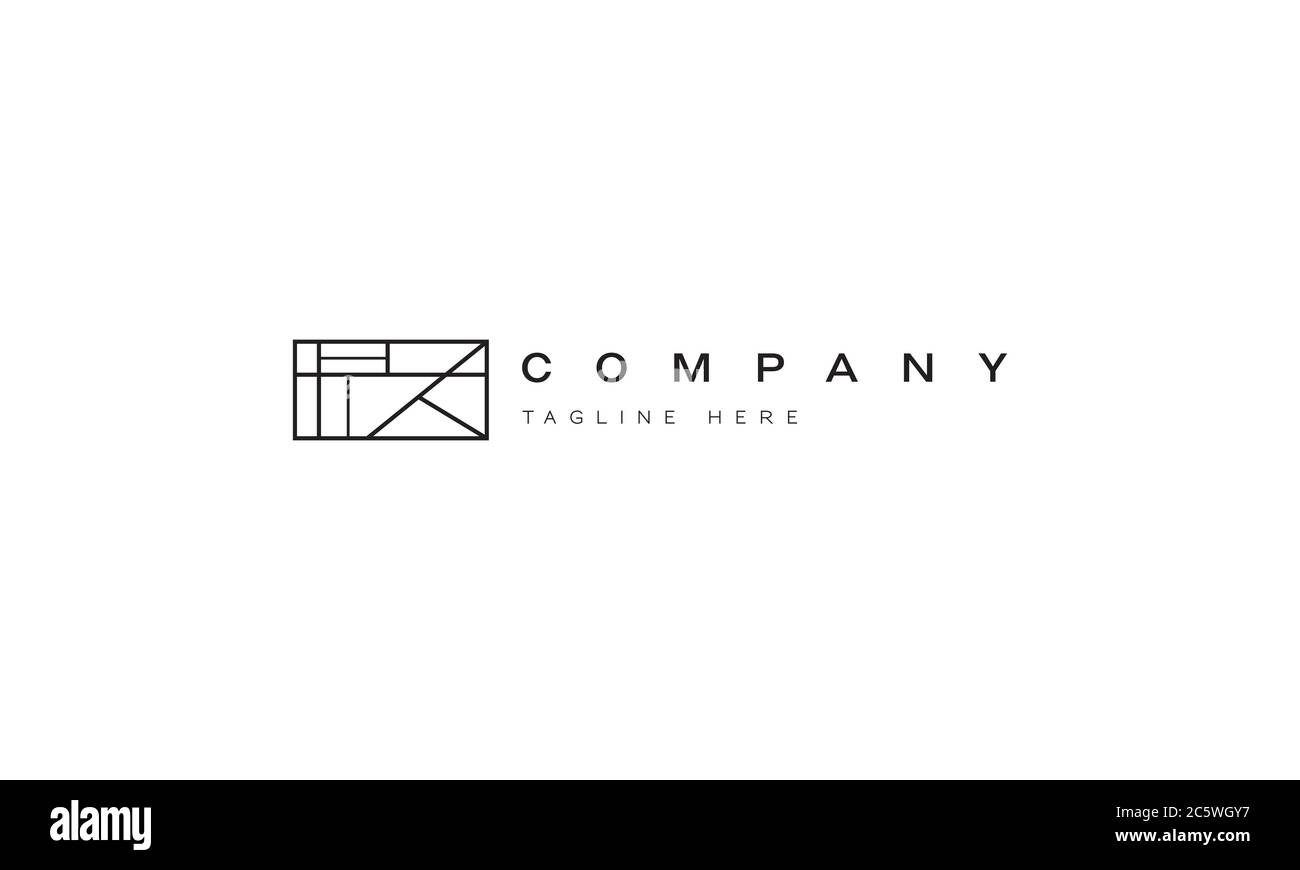 Logo vectoriel sur lequel une image abstraite d'un dessin d'un appartement. Illustration de Vecteur