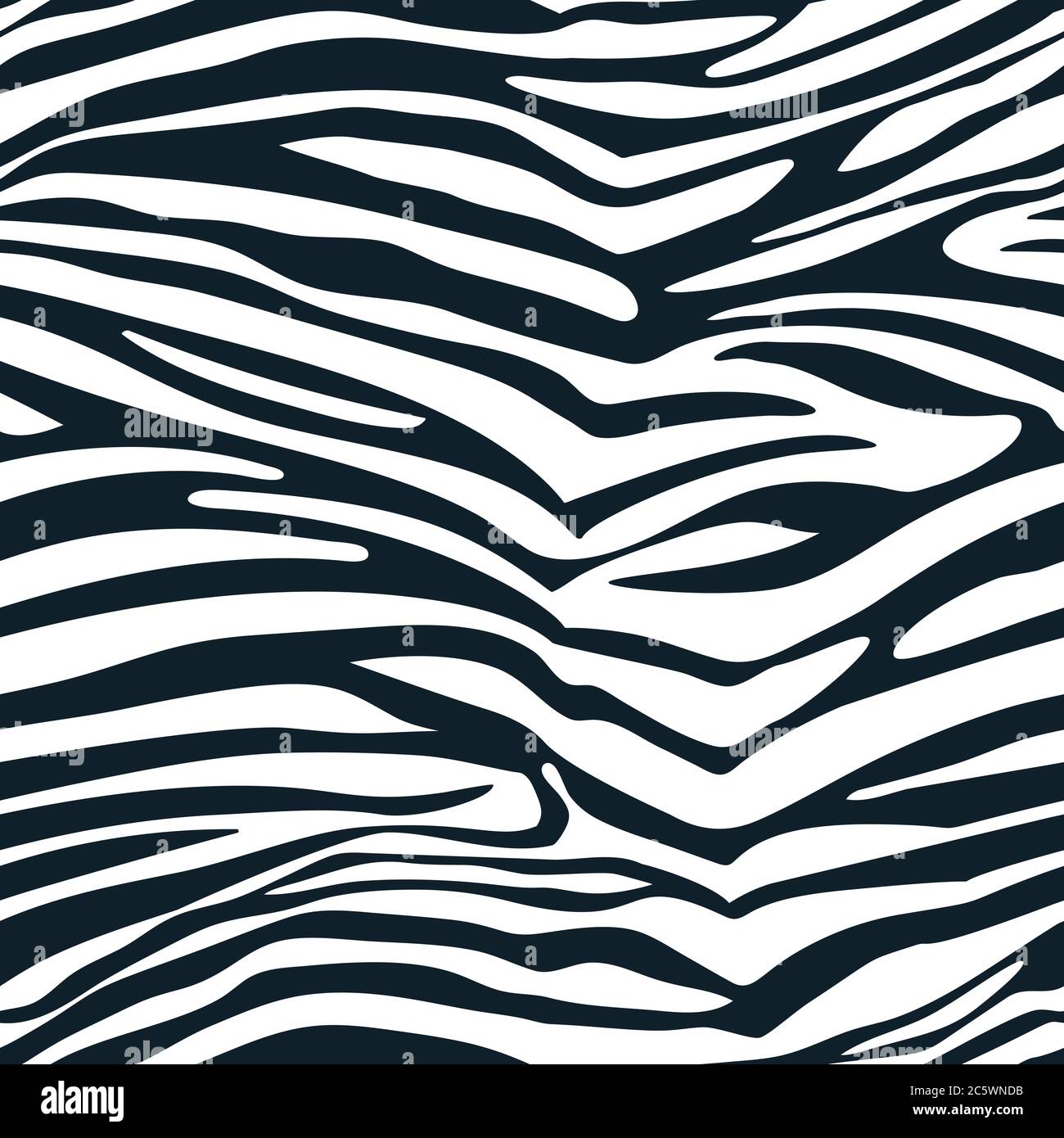 Motif sans couture vectoriel Zebra. Imprimé textile tendance dans des couleurs noir et blanc. Arrière-plan de la fourrure d'animal. Tissu dessiné à la main ou papier d'emballage. Illustration de Vecteur