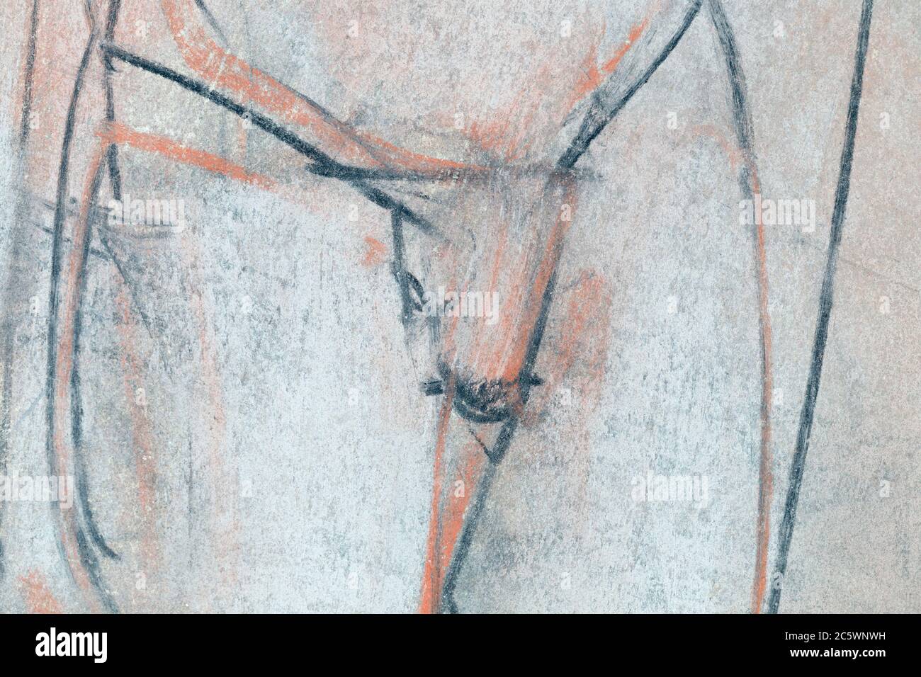 Fragment d'une image. Une zone bikini. Cette image est dessinée en utilisant la technique de la sauce. Banque D'Images