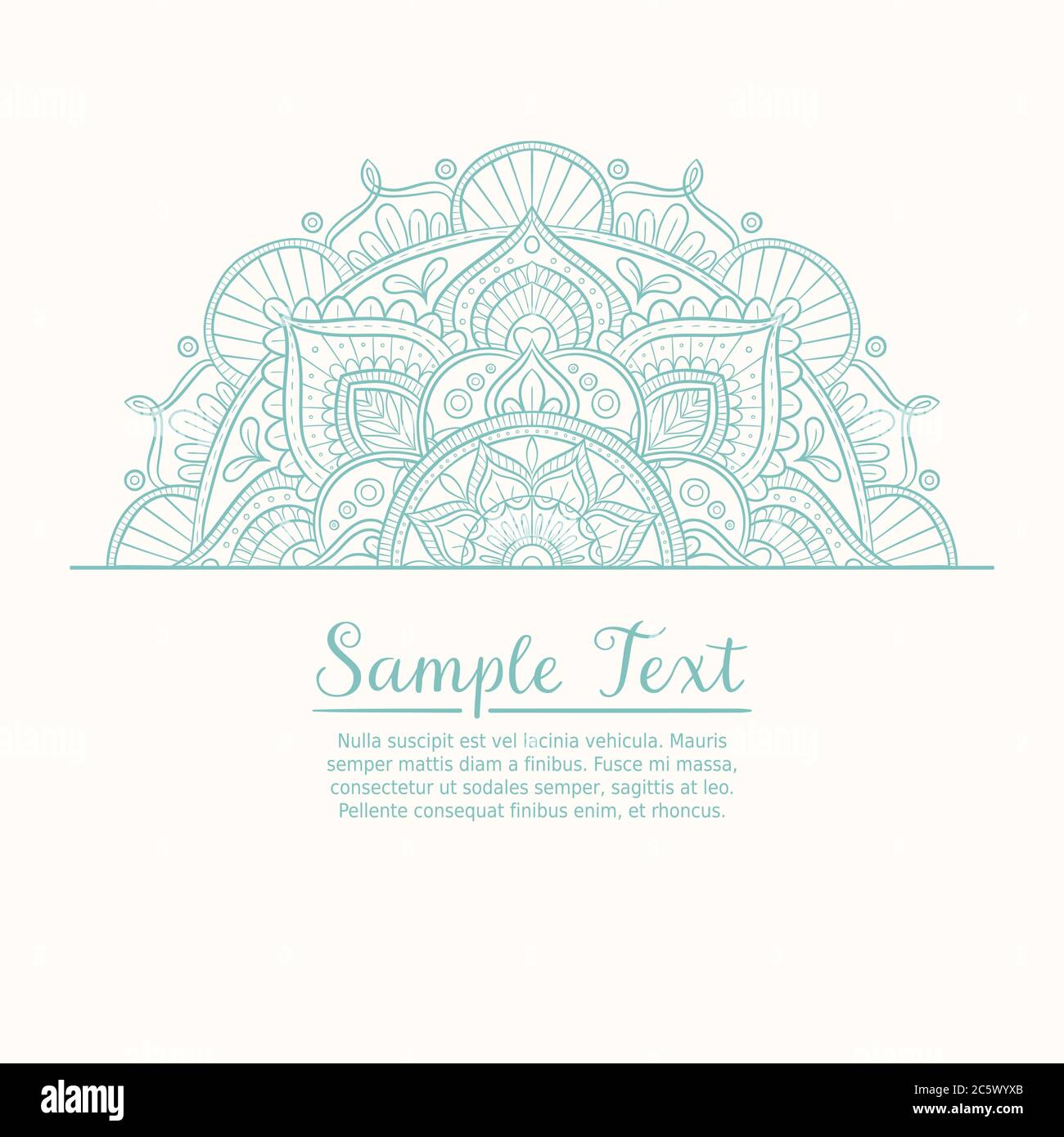 Design oriental avec illustration de la fleur Mandala. Idéal pour les fonds, les invitations, les cartes de vœux, les fonds d'écran, etc. Illustrations vectorielles dessinées à la main Illustration de Vecteur