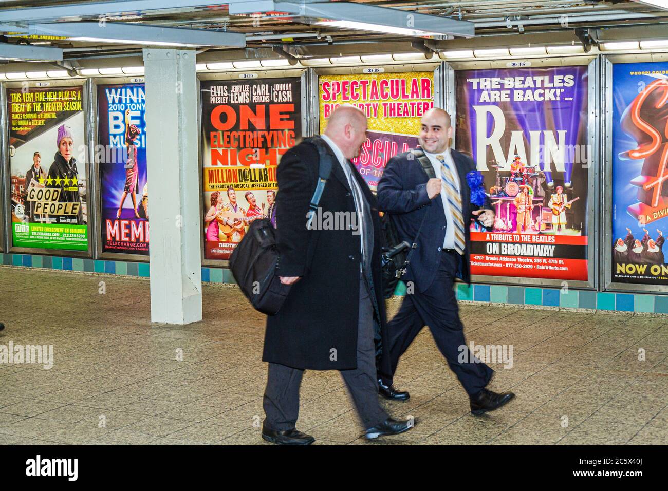 New York, New York City, NY NYC, Manhattan, Midtown, MTA, New York City, système de métro, Times Square Station, A C E S 1 2 3 7 Highway route, Broadway show poste Banque D'Images