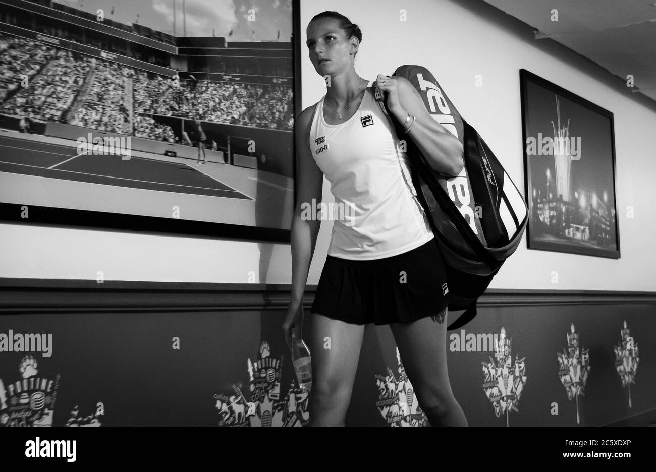 Karolina Pliskova de la République tchèque sur son chemin vers le court pour son deuxième tour de match au tournoi de tennis 5 de la coupe Rogers WTA Premier 2019 Banque D'Images