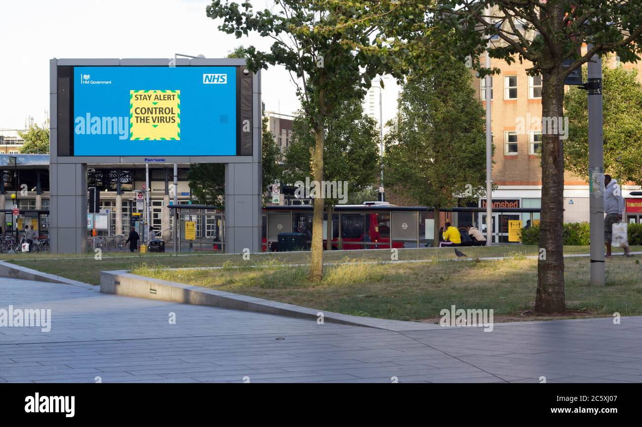 'Alerte et contrôle du virus' Banque D'Images