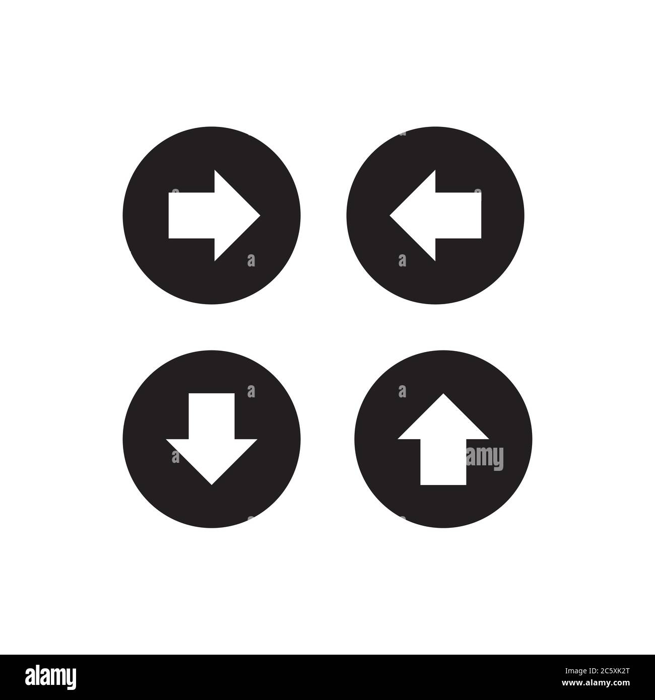 définir la flèche droite gauche vers le haut vers le bas icône bouton pour mobile et web Illustration de Vecteur