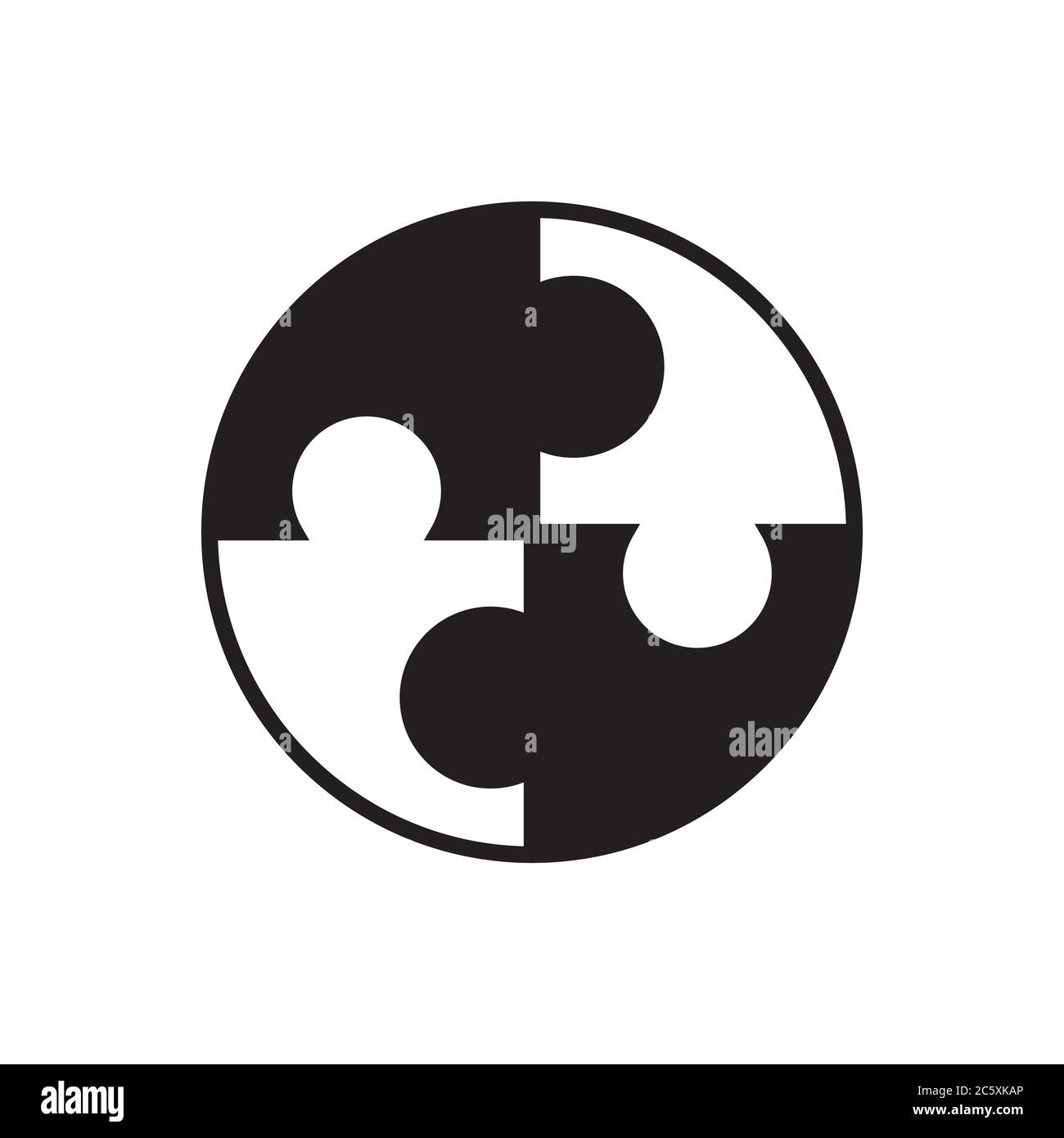 cercle puzzle no à racisme icône design illustration vectorielle Illustration de Vecteur