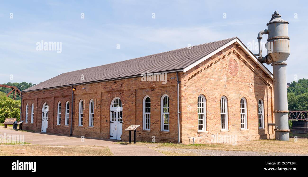 La Pump House, qui faisait autrefois partie de la Homestead Steel, est l'endroit où la bataille de Homestead a eu lieu en 1892, Homestead, Pennsylvanie, États-Unis Banque D'Images