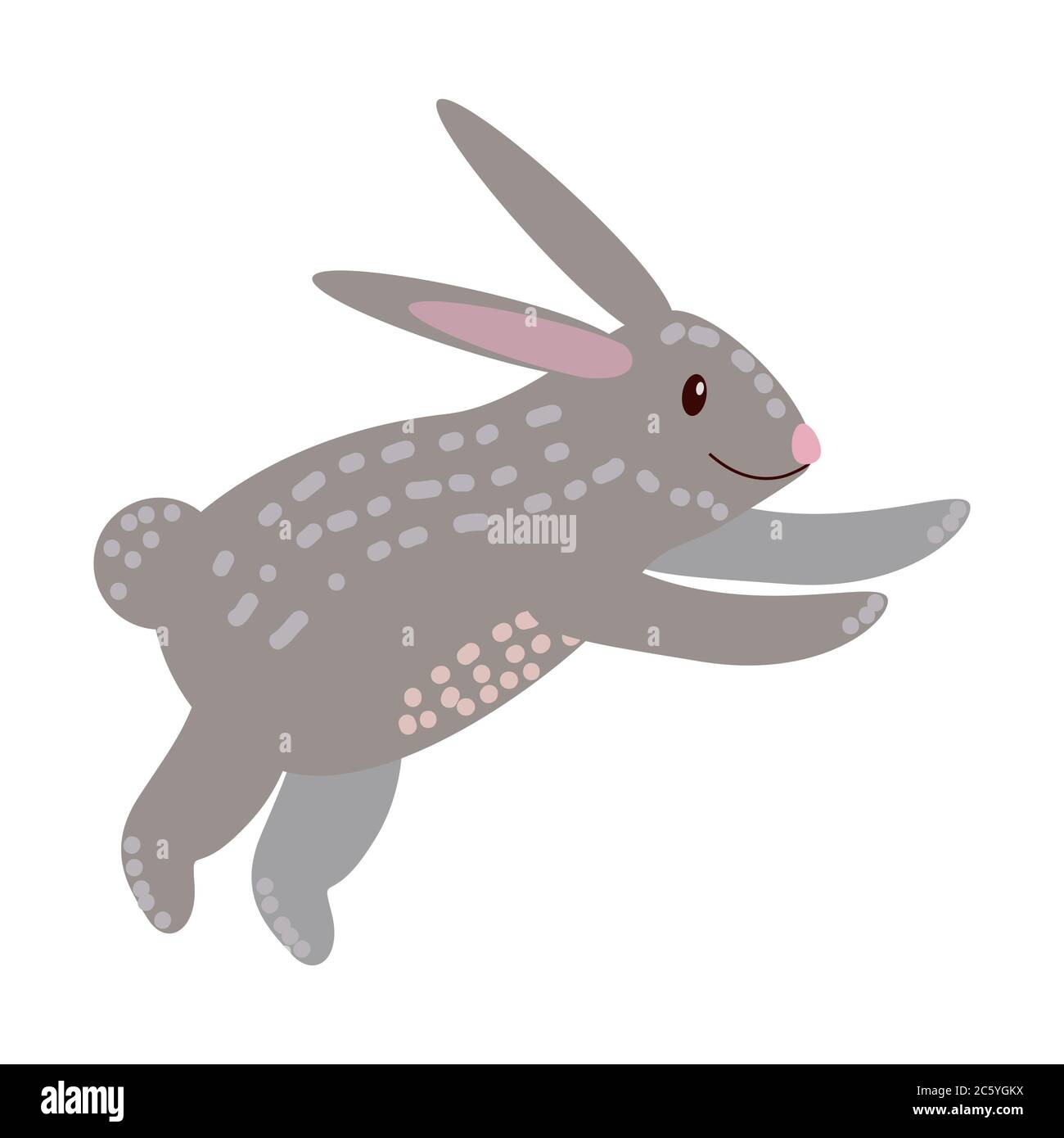 Joli lapin, animal, tendance style dessin animé vecteur Illustration de Vecteur