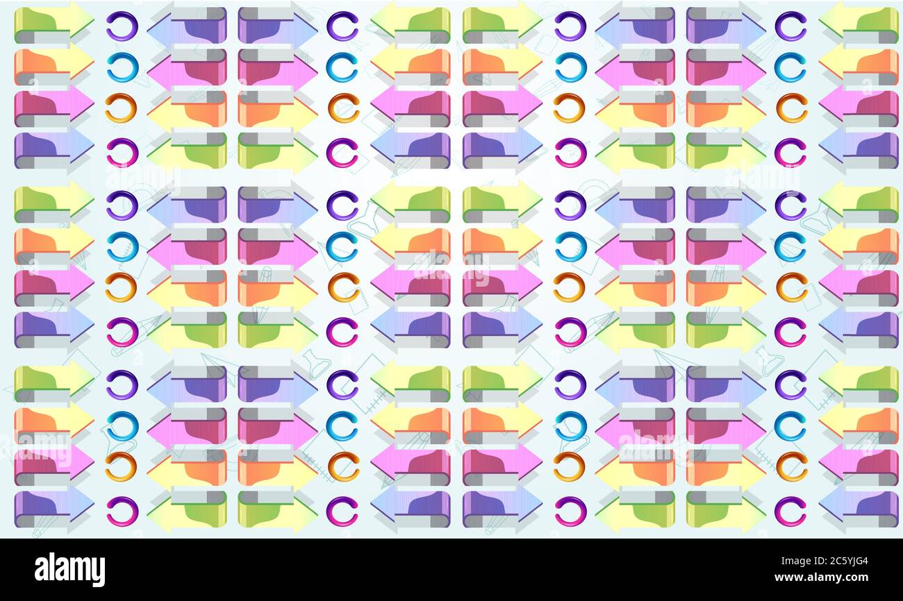 conception textile numérique de flèches et de cercles sur fond abstrait Illustration de Vecteur