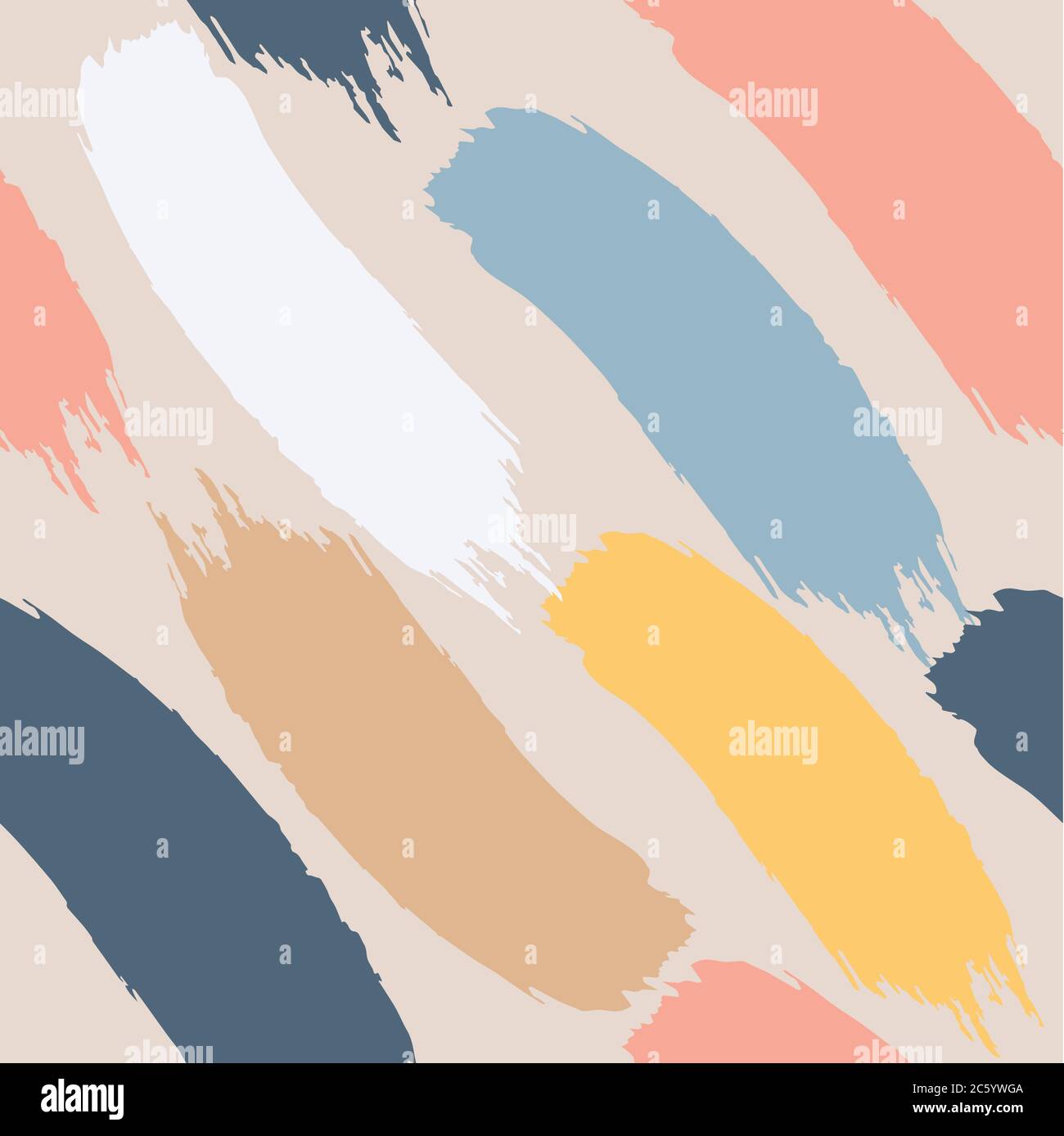 ligne de couleur vectorielle, traits de peinture, isolée. Répétition. Illustration de Vecteur