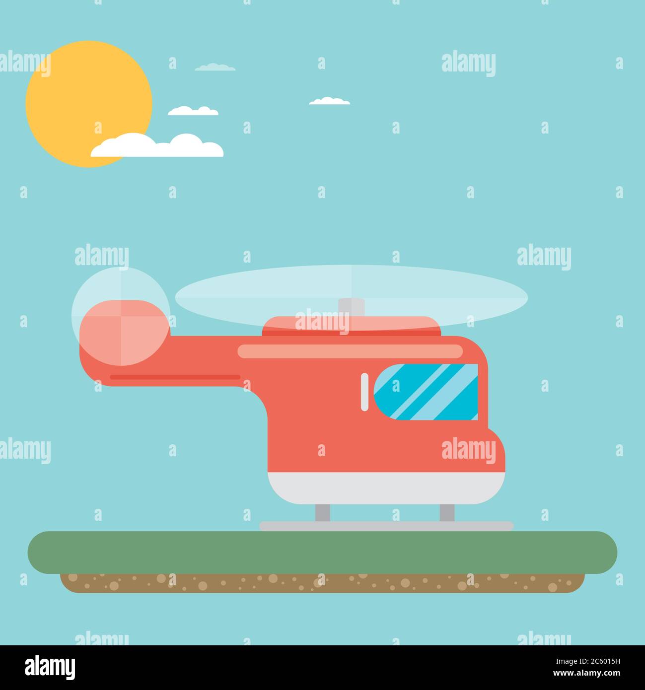 icône hélicoptère. Vecteur plat. Illustration de Vecteur