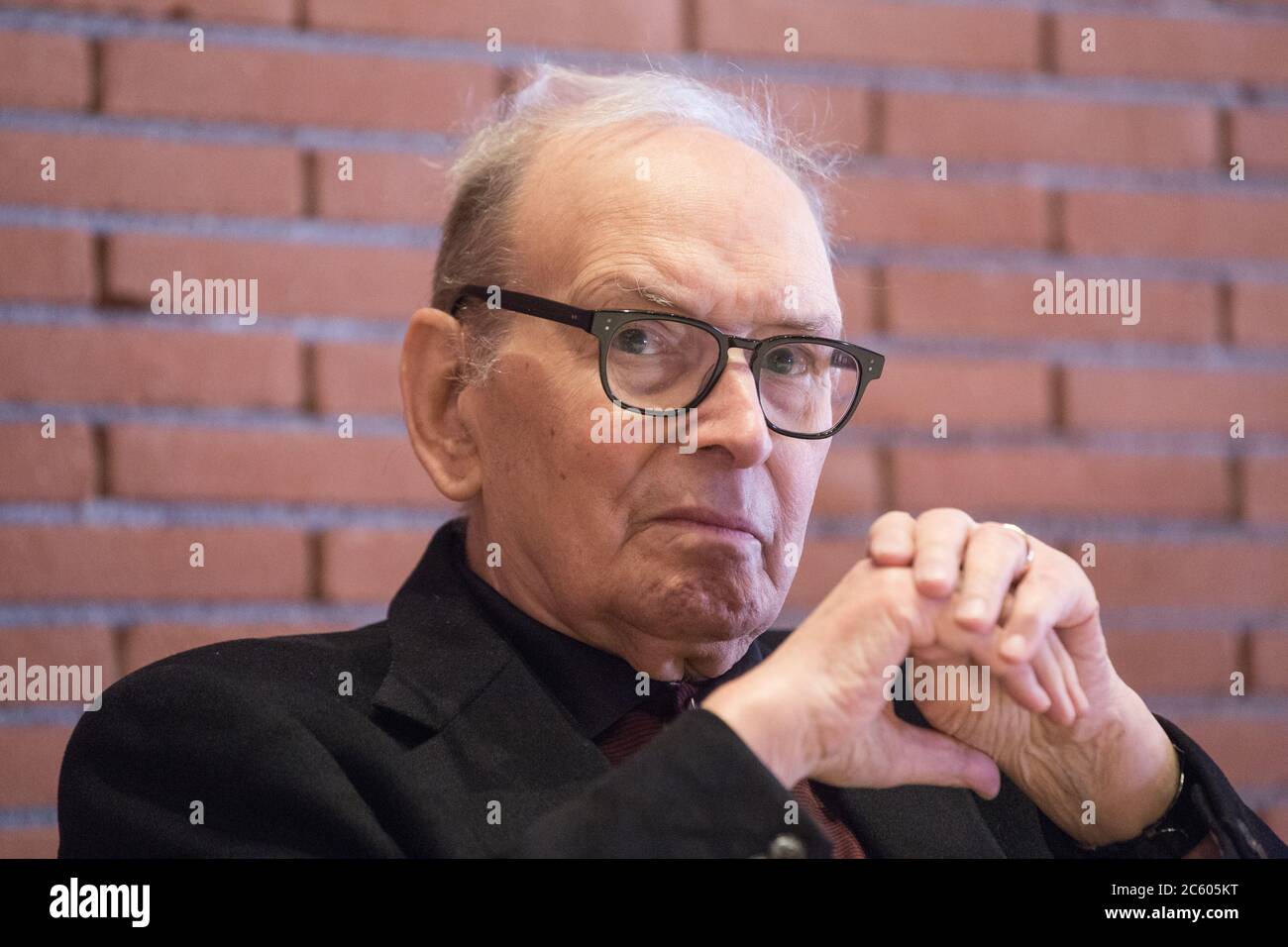 Roma, Italie. 27 septembre 2018. Ennio Morricone lors de la présentation du livre '90'Ennio' à Rome, à l'Auditorium Parco della Musica, à l'occasion de son quatre-vingt-dixième anniversaire, septembre 2018 (photo de Matteo Nardone/Pacific Press) Credit: Pacific Press Agency/Alay Live News Banque D'Images