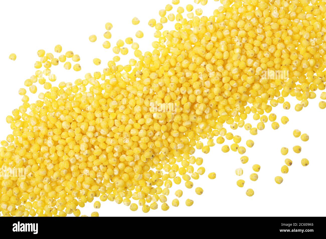 millet isolé sur fond blanc. Vue de dessus, Banque D'Images