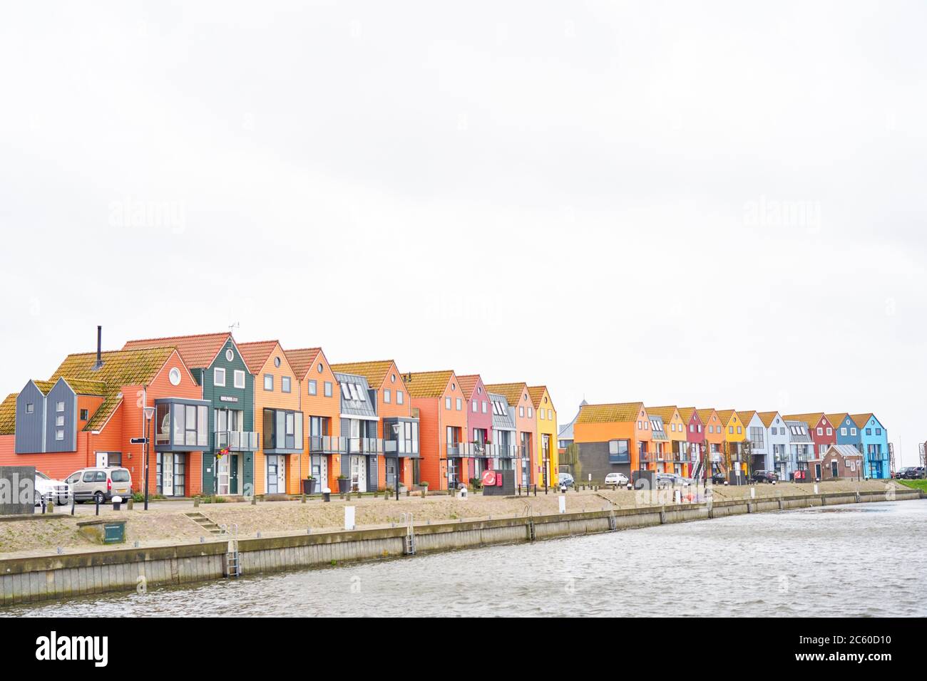 Maisons en bord de mer à Stavoren, Frise, pays-Bas Photo Stock - Alamy