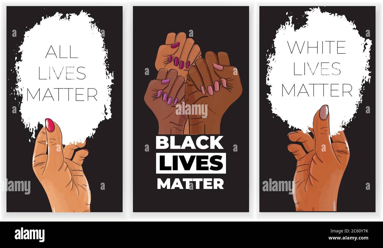 Les vies noires comptent. Geste du bras afro-américain Illustration de Vecteur