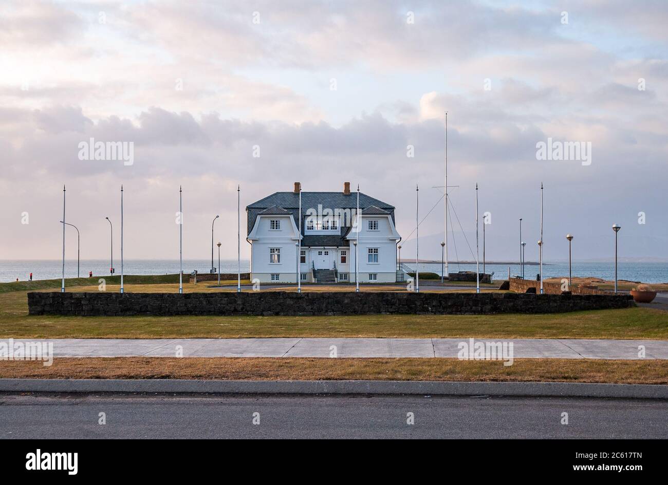 Maison de Höfði, Islande, scène de la réunion au sommet des présidents Ronald Reagan des États-Unis et Mikhaïl Gorbatchev de l'Union soviétique en 1986 Banque D'Images