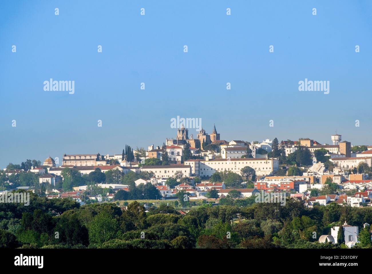 Portugal, Evora. Horizon de la ville médiévale Banque D'Images