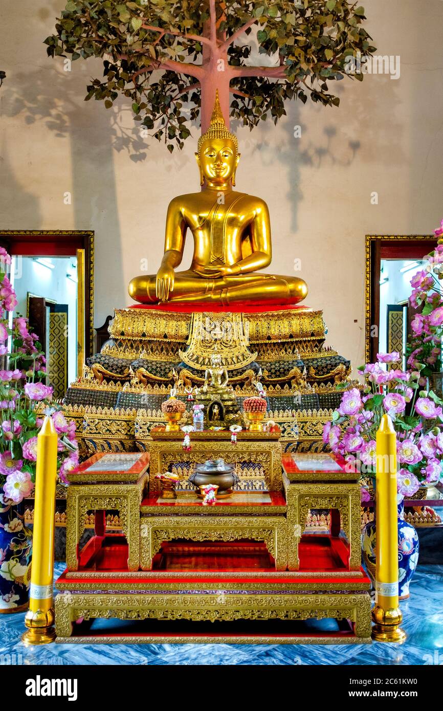 Intérieur de Wat Pho, Bangkok, Thaïlande Banque D'Images