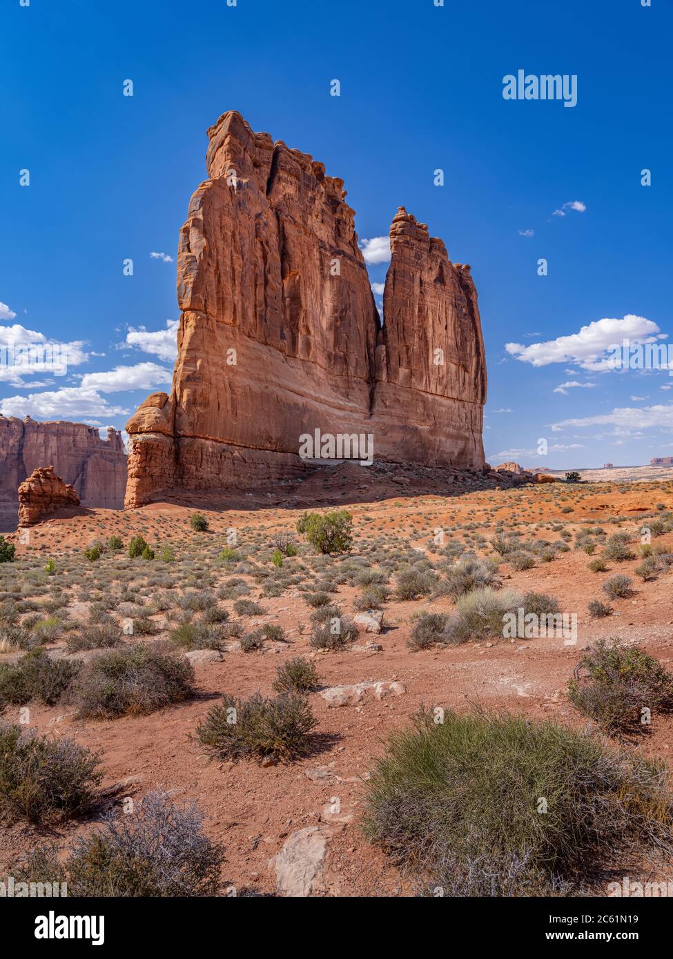 Tour du palais de justice, parc national d'Arches, Utah, États-Unis Banque D'Images