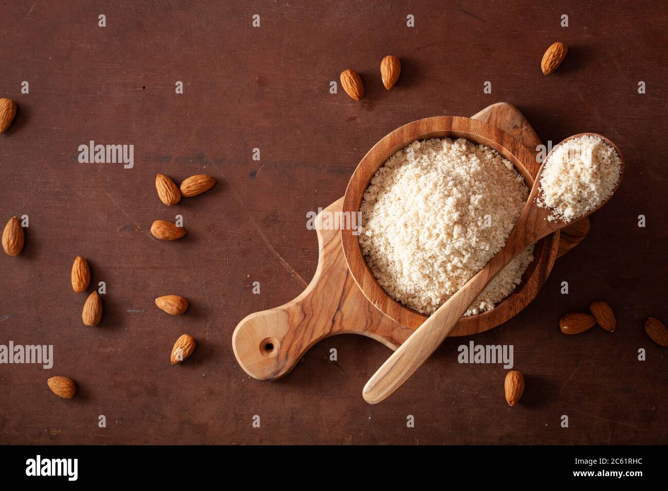 La farine d'amande. sain ingrédient pour paléo keto alimentation sans gluten Banque D'Images