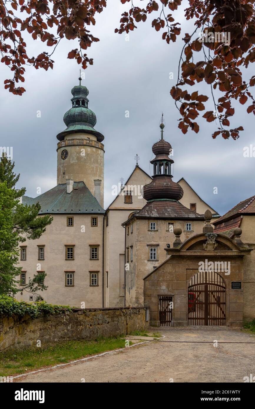 Château de Lemberk près de Jablonne et Podjestedi, Bohême du Nord, République tchèque Banque D'Images