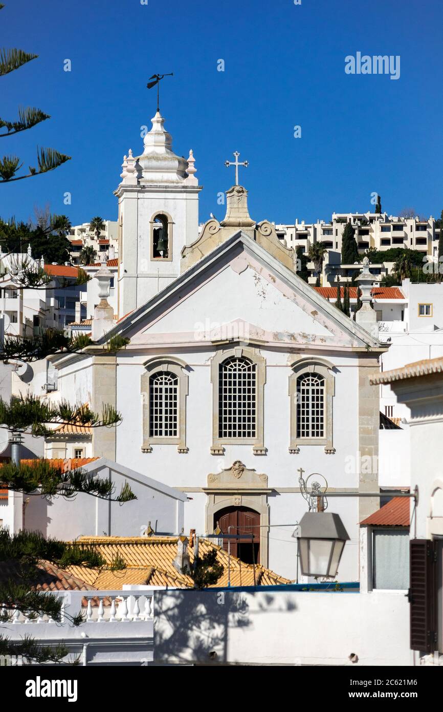Église mère d'Alvor Igreja Matriz de Alvor Église historique de la vieille ville d'Albufeira, Algarve Portugal Banque D'Images