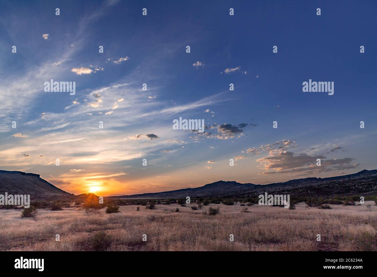 Coucher de soleil dans le désert, Utah, États-Unis Banque D'Images