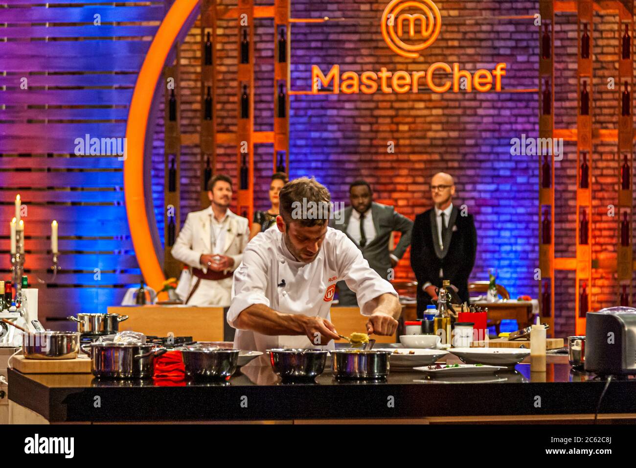 Master Chef Competition à TV Studio, Cologne, Allemagne Banque D'Images