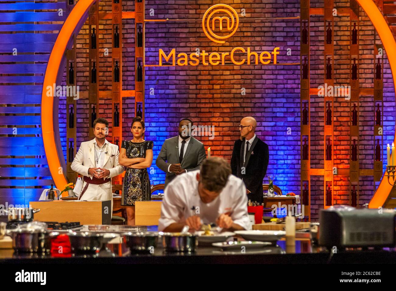 Master Chef Competition à TV Studio, Cologne, Allemagne Banque D'Images