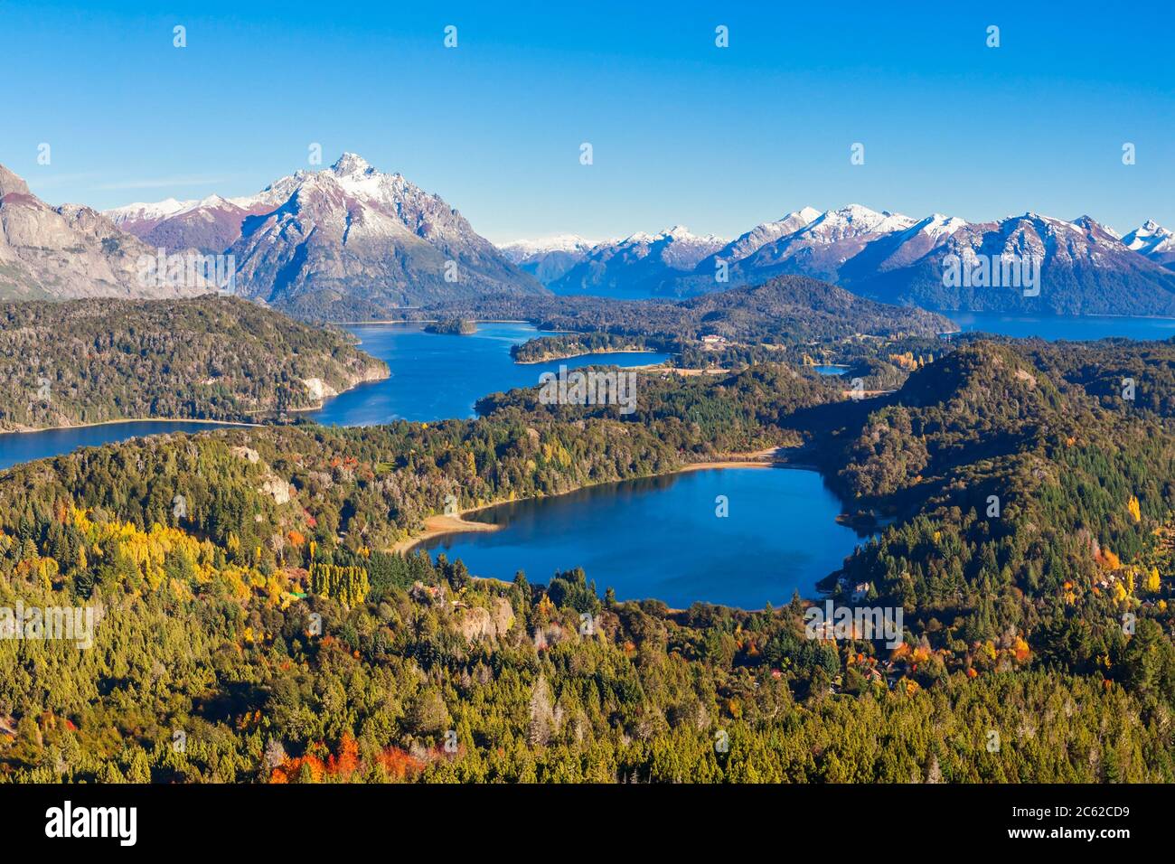 Le Parc National Nahuel Huapi vue panoramique du Cerro Campanario vue à Bariloche, Patagonie en Argentine. Banque D'Images