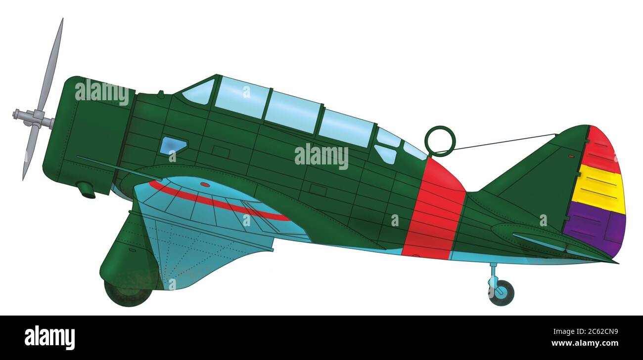 Seversky SEV-3M du 1er vol, Groupe 71, forces aériennes républicaines espagnoles, 1938 Banque D'Images