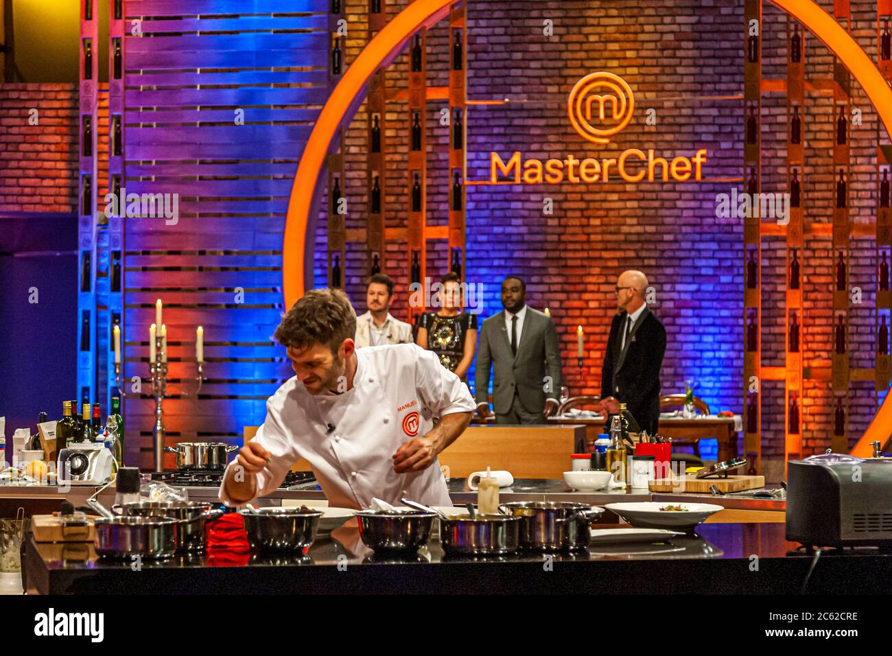 Master Chef Competition à TV Studio, Cologne, Allemagne Banque D'Images
