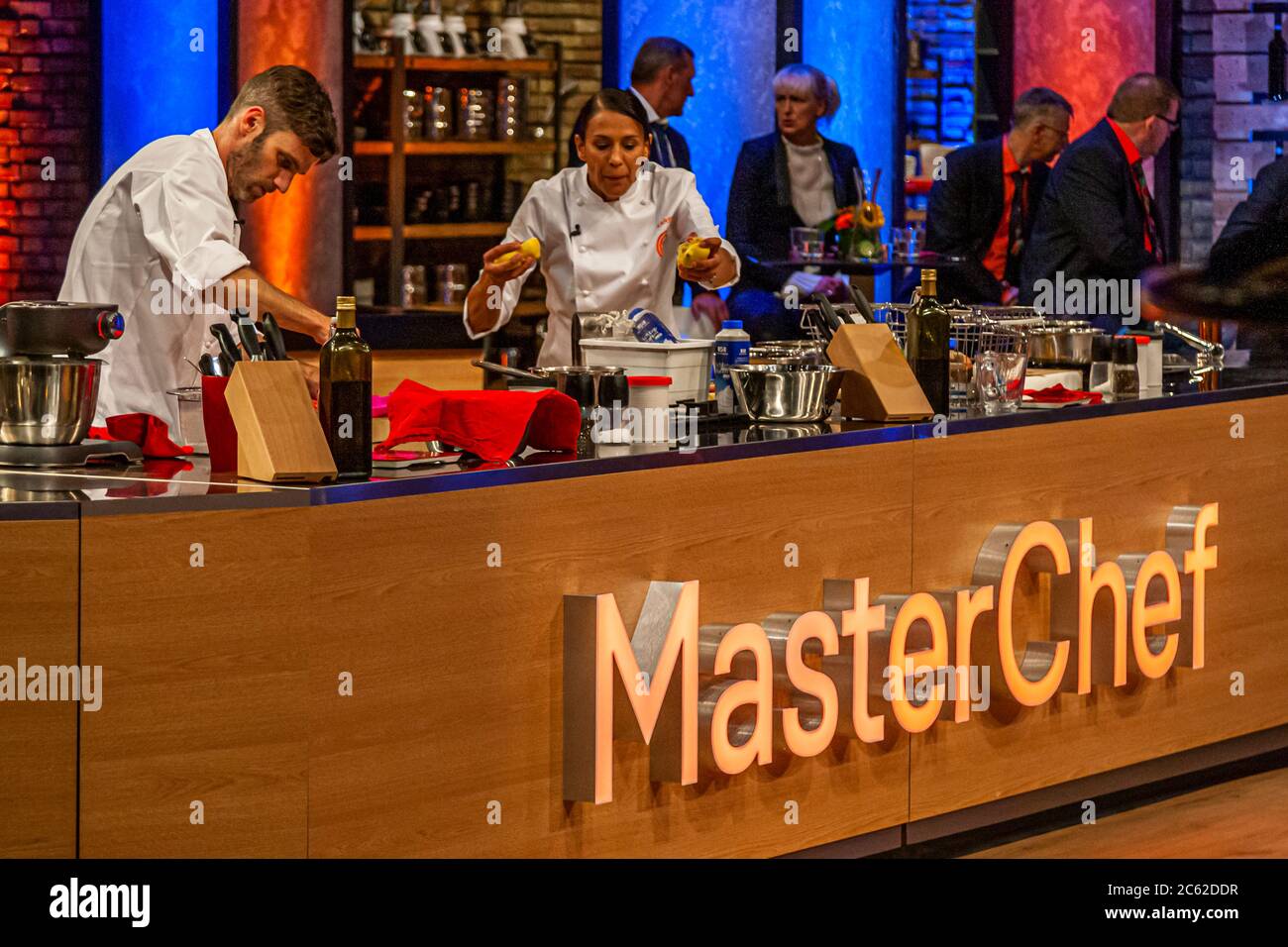 Master Chef Competition à TV Studio, Cologne, Allemagne Banque D'Images