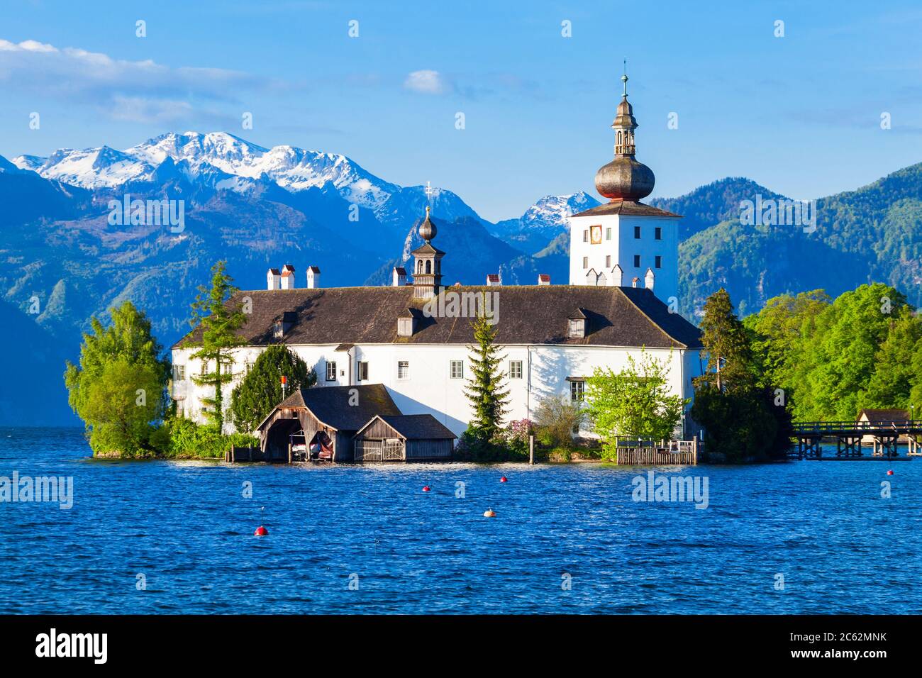 Gmunden Schloss Ort ou Schloss Orth dans le lac Traunsee Gmunden en ville. Schloss Ort est un château autrichien fondé autour de l'an 1080. Banque D'Images