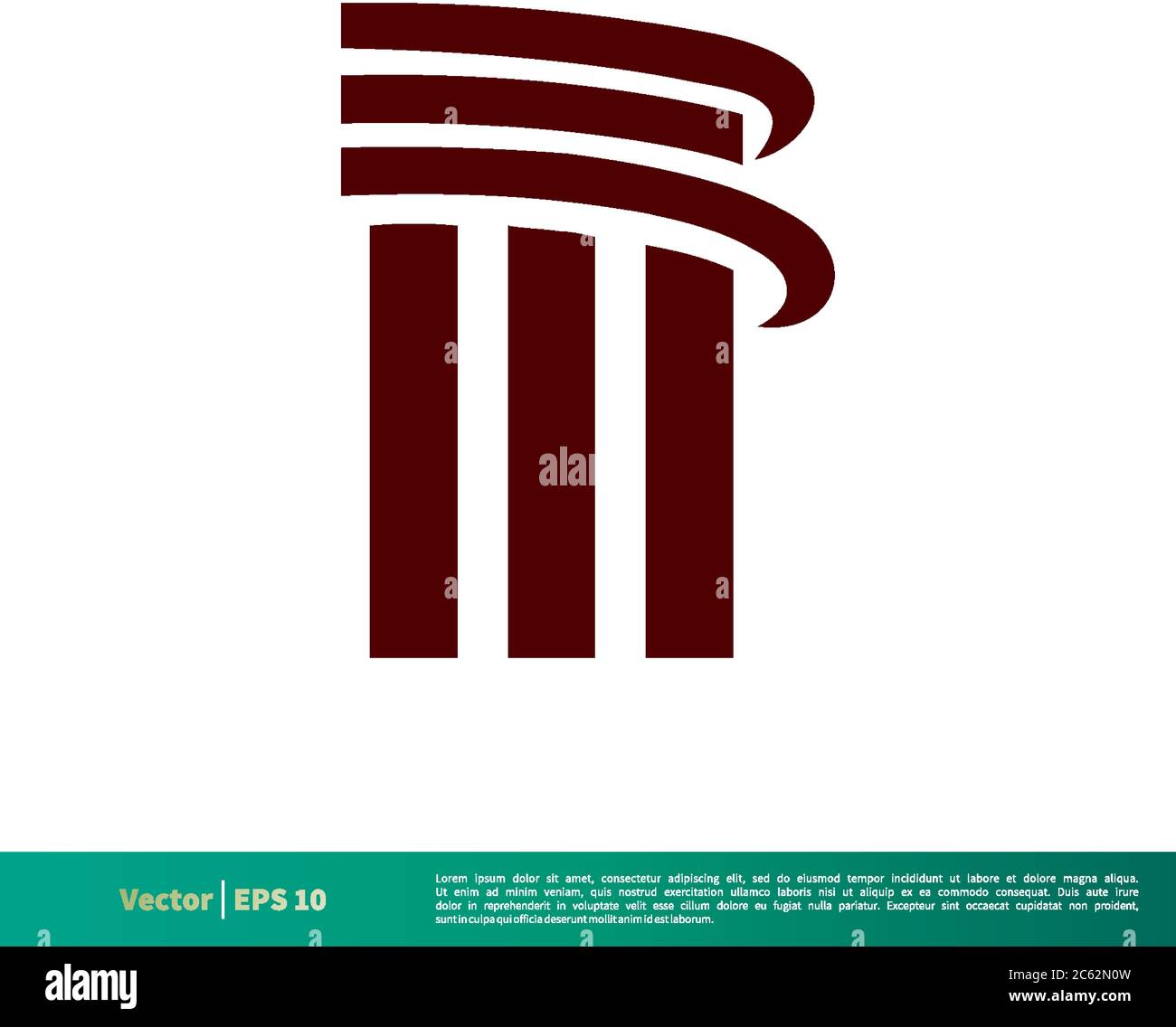 Pilier Law Office icône Vector logo Template Illustration Design. EPS vectoriel modifiable 10. Illustration de Vecteur