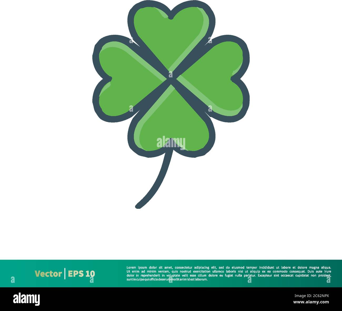 Four Leaves St. Patrick Day icône Vector logo Template Illustration Design. EPS vectoriel modifiable 10. Illustration de Vecteur