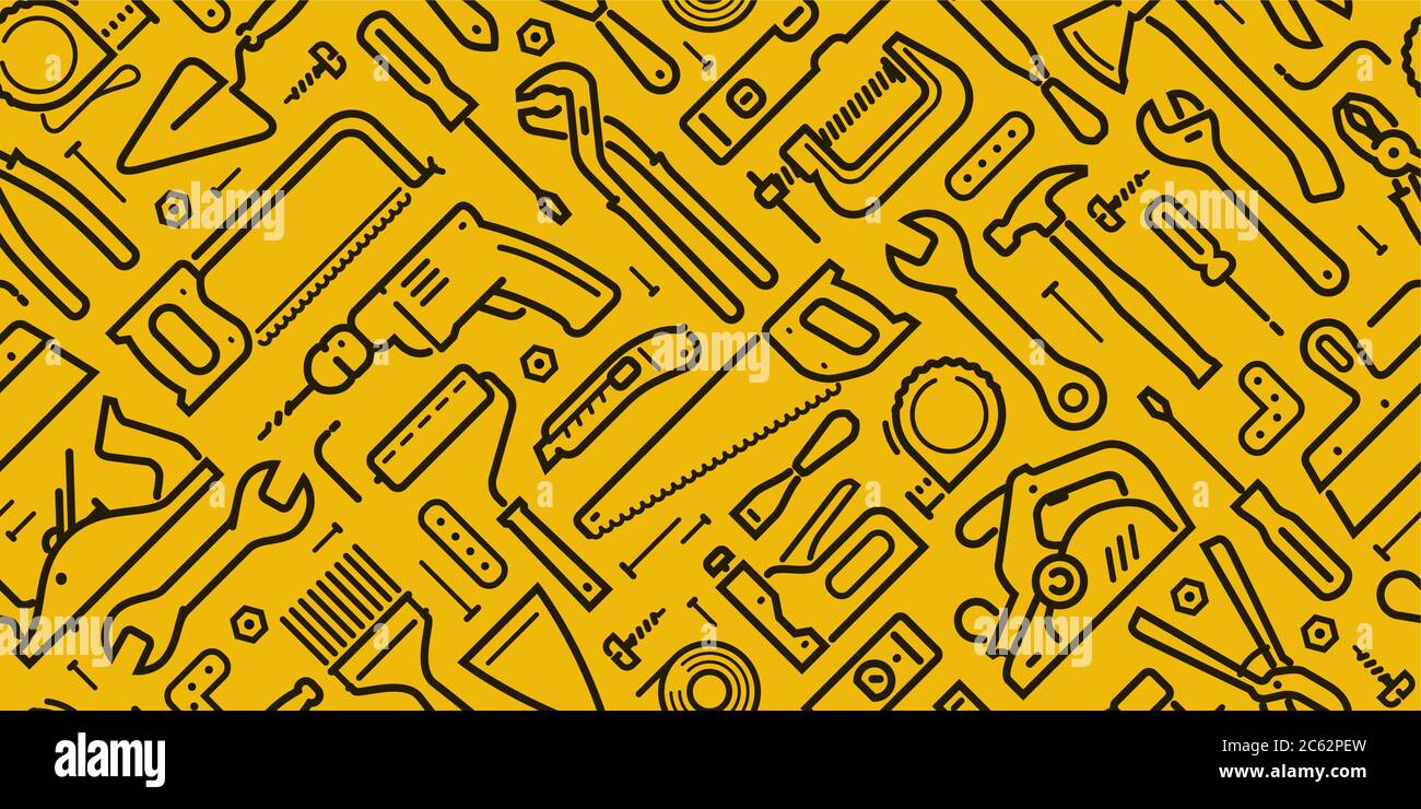 Outils fond transparent. Illustration vectorielle de motif de réparation de construction Illustration de Vecteur