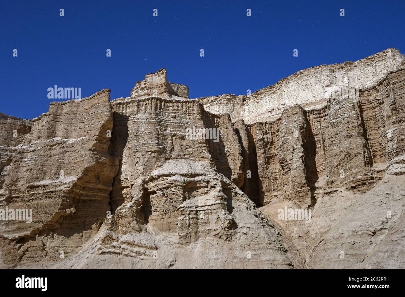Canyon parois de marl près de Mezada, Israël Banque D'Images