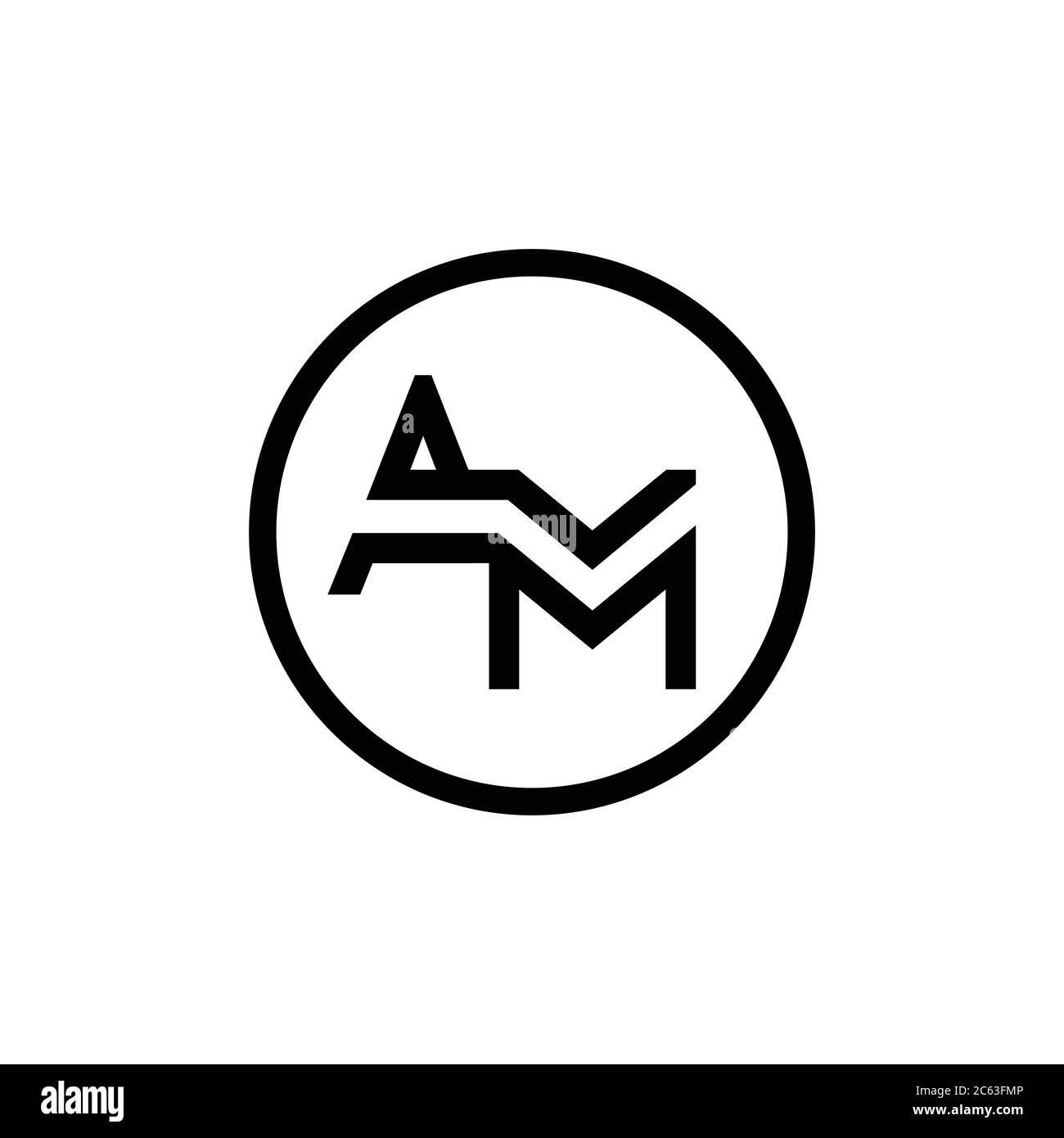 AM logo Design Business Typographie Vector Template. Modèle de logo