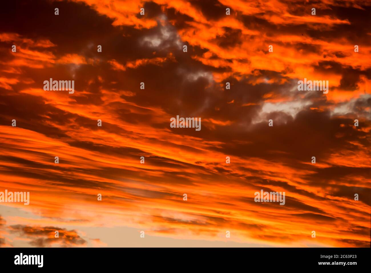 Silhouette colorée coucher de soleil à Vitoria, État de Espirito Santo, Brésil Banque D'Images