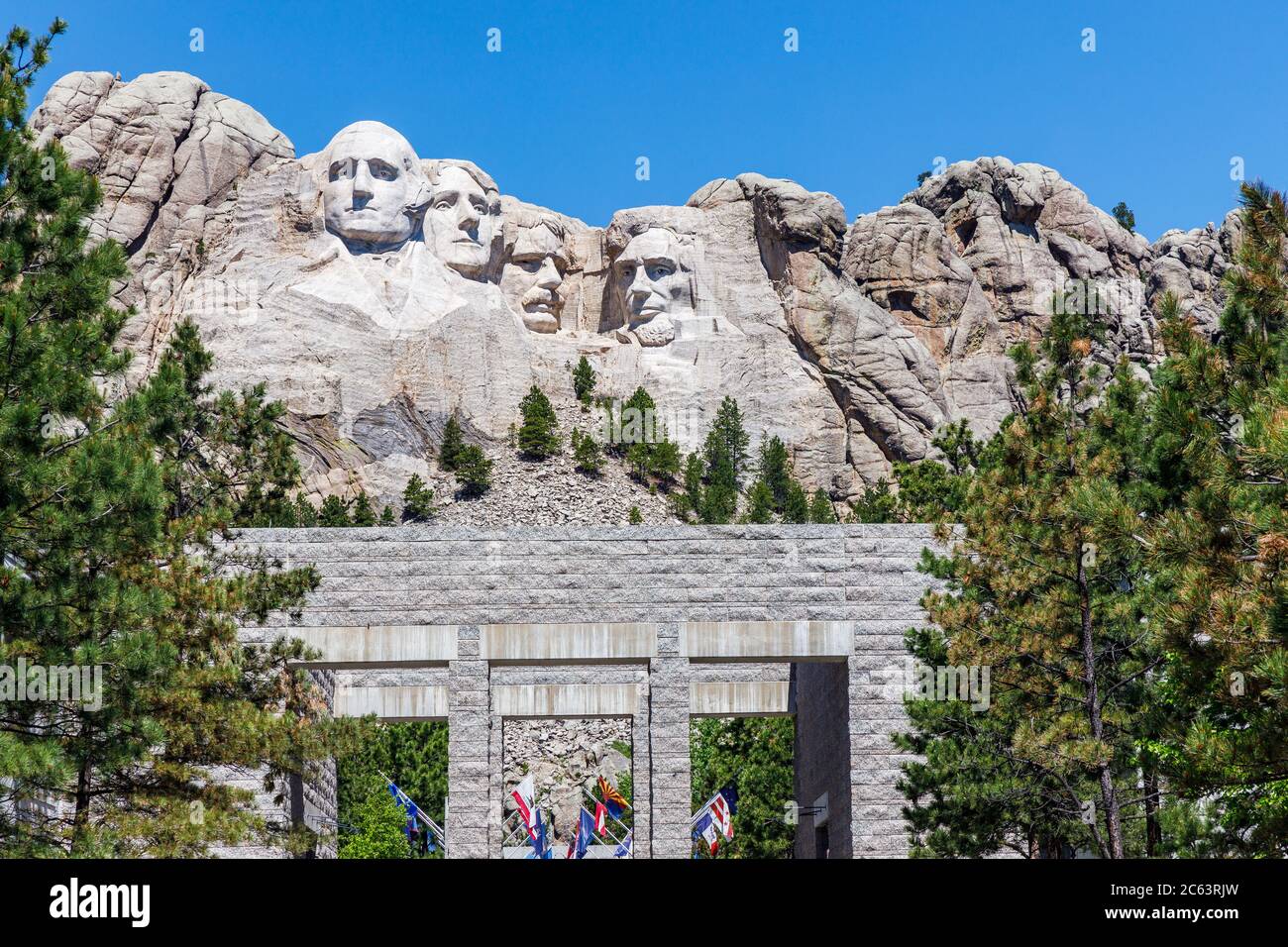 Monument national de Mount Rushmore dans le Dakota du Sud, États-Unis Banque D'Images