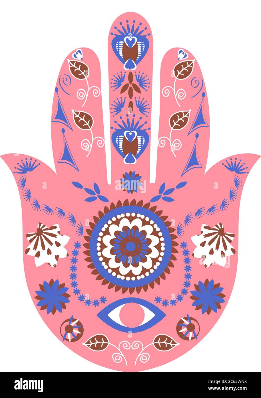 Fatima main, signe vectoriel. Illustration de Vecteur