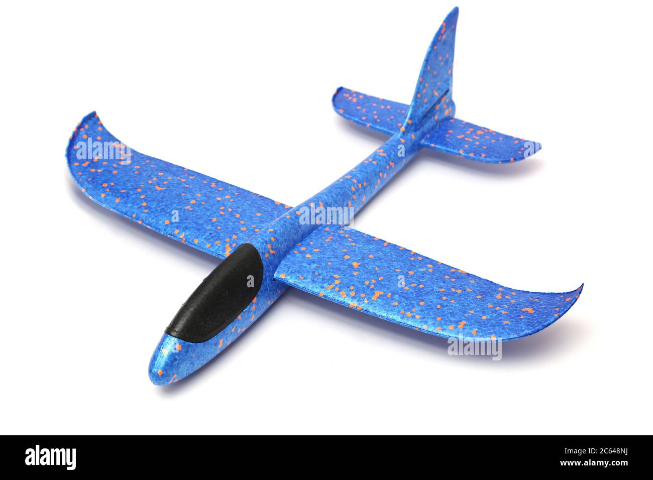 Portrait de mousse de Gliders d'avion. Isolé sur fond blanc Banque D'Images