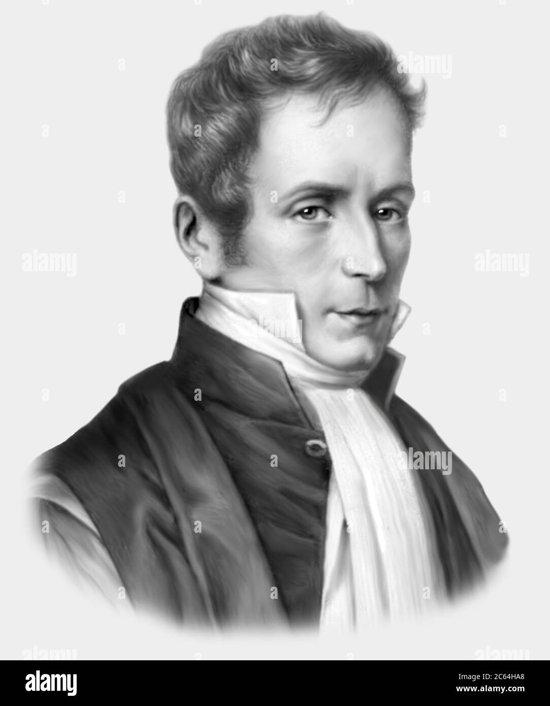 René Theophile Hyacinthe Laennec 1781-1826 médecin français appareil d'instruments de musique Banque D'Images