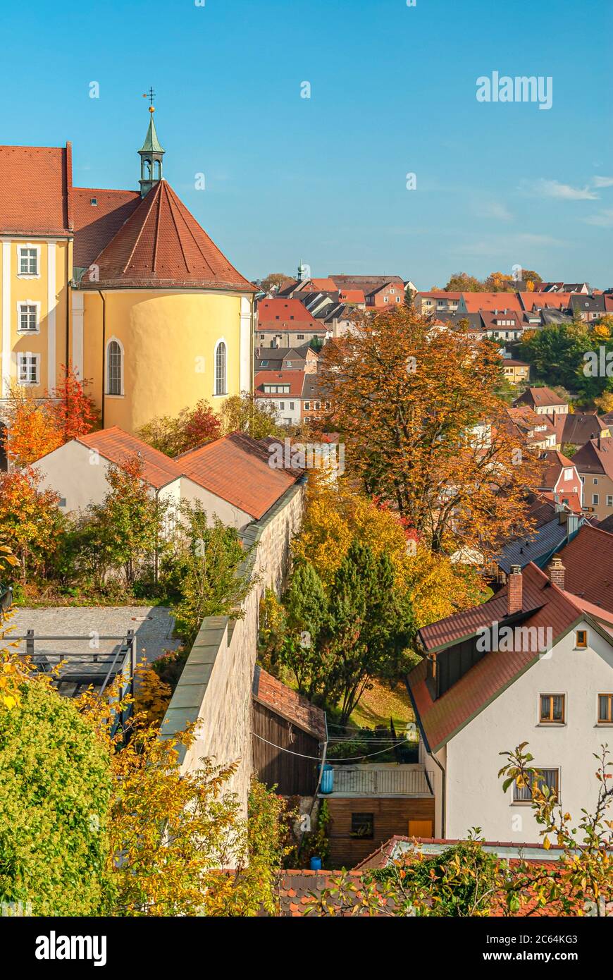 Vue depuis le château sur la ville historique de Sulzbach-Rosenberg en Bavière, Allemagne Banque D'Images