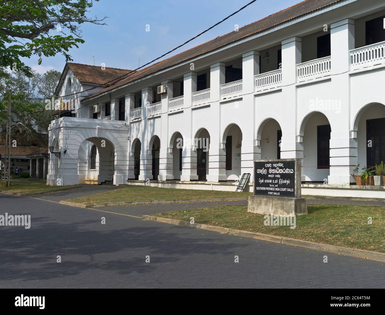 dh Sri Lankan Galle High court GALLE FORT SRI LANKA corps colonial hollandais bâtiments extérieurs Banque D'Images