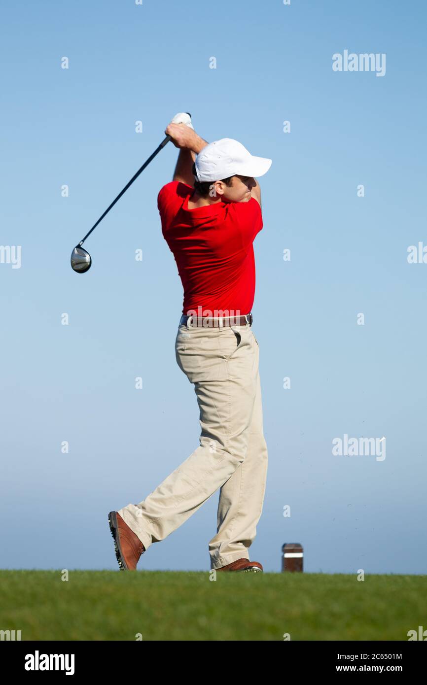 Adult Red Golf Cap Banque D Image Et Photos Alamy