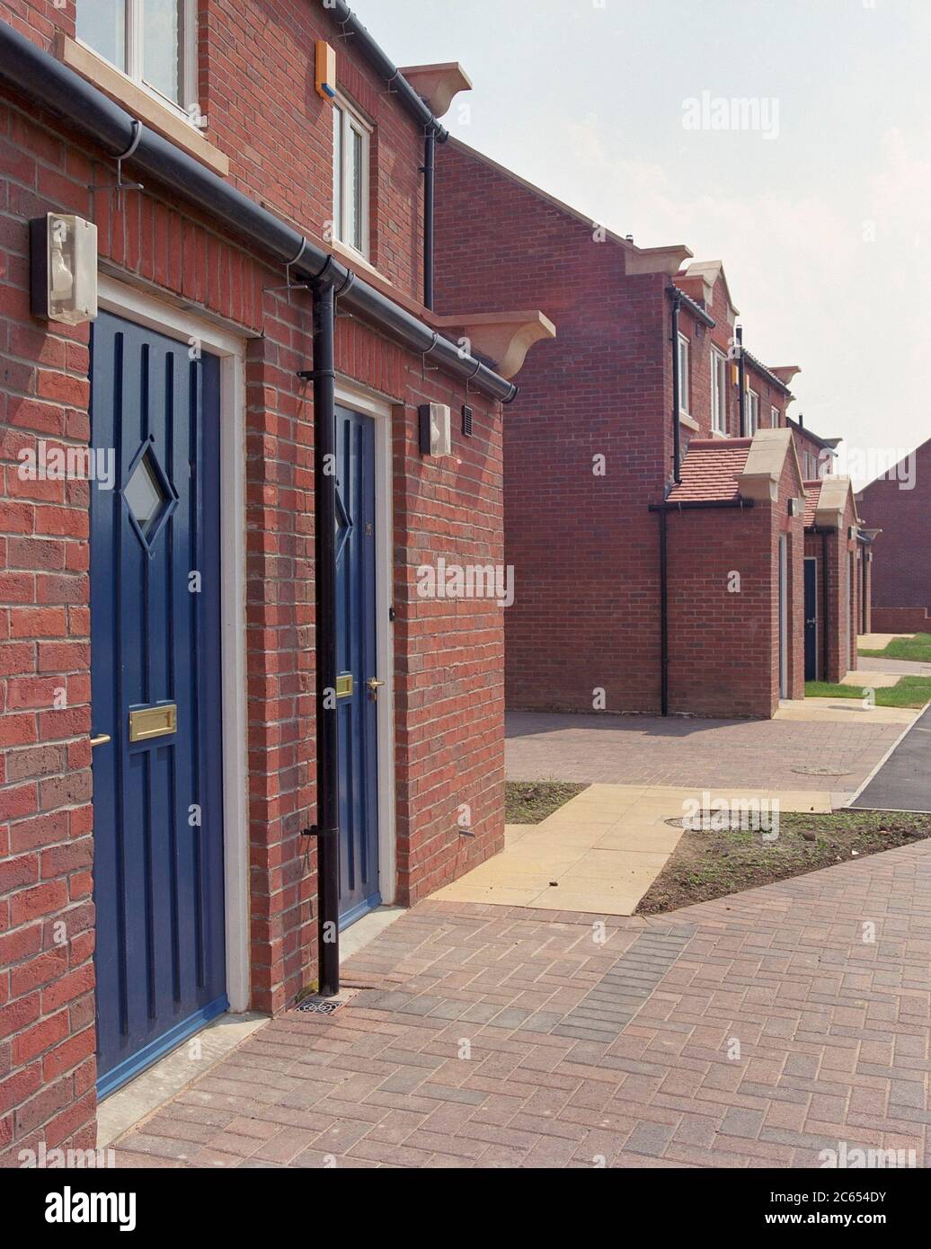 Social Housing Association properties, Hinderwell, North Yorkshire, Northern England, UK en 1996 Banque D'Images