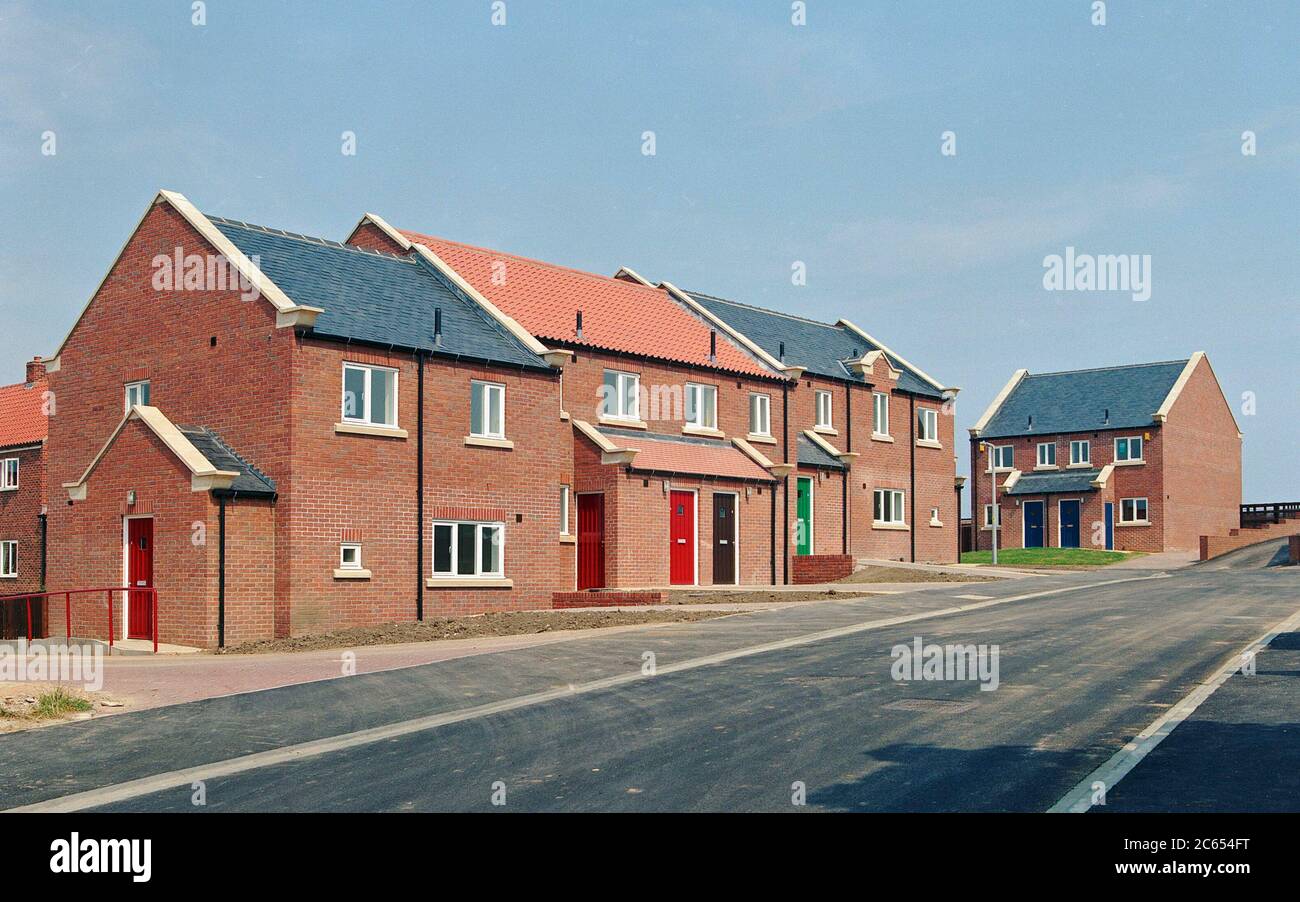 Social Housing Association properties, Hinderwell, North Yorkshire, Northern England, UK en 1996 Banque D'Images