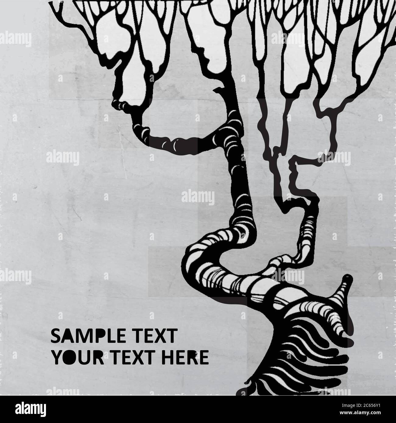 grunge l'arrière-plan vectoriel de l'arbre Illustration de Vecteur